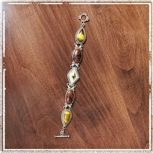 Sterling silver tiger eye bracelet